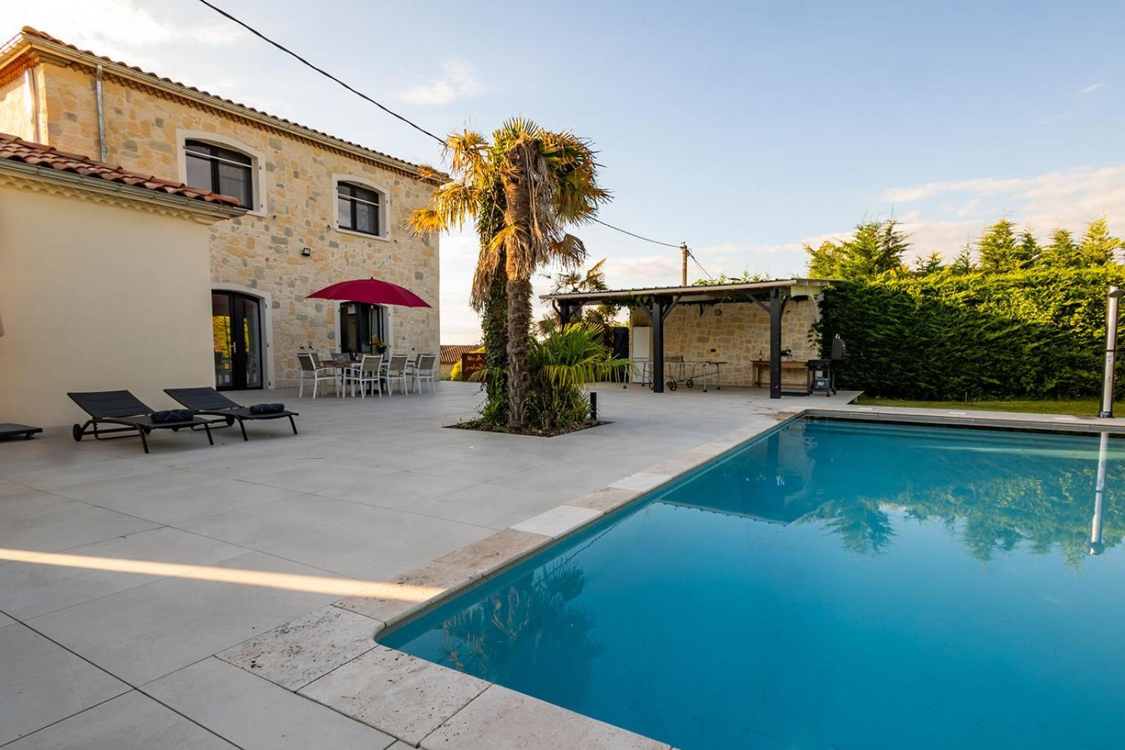 Villa Au Petit Bonheur Avec Clim - Hameau Au Calme - Piscine Chauffee - Petanque Moncrabeau Zewnętrze zdjęcie